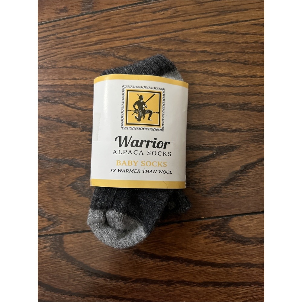 WARRIOR ALPACA Baby SOCKS Outdoor  Smoke Color Ankle Alpaca Size 00